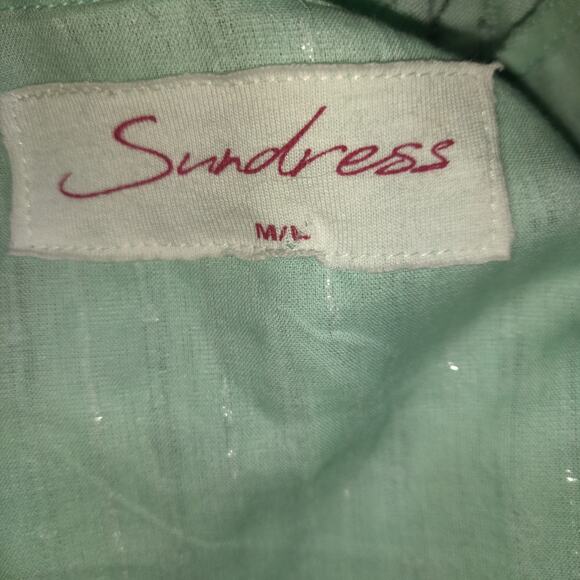 Sundress Laura Maxi Dress MINT GREEN M/L Boho Formal Gown Sparkle NWT Sexy Slits - Picture 16 of 16